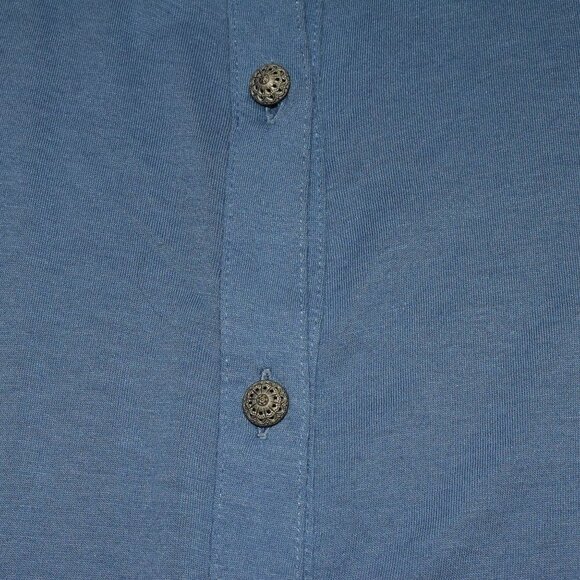 J. Jill Long Sleeve Button Down Tunic Top Blouse Blue Size XL - Picture 6 of 9